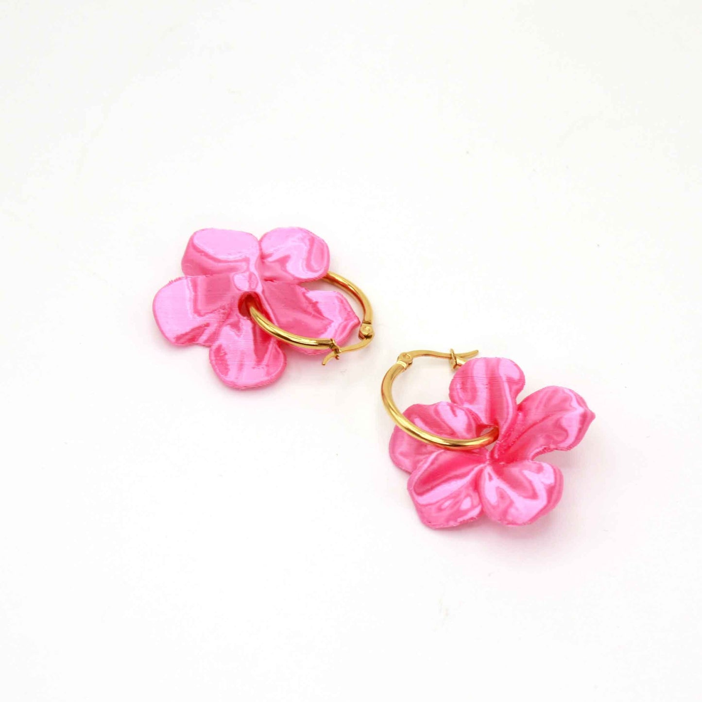 Pendientes Carmen color Pink, de aro, muy cómodos.