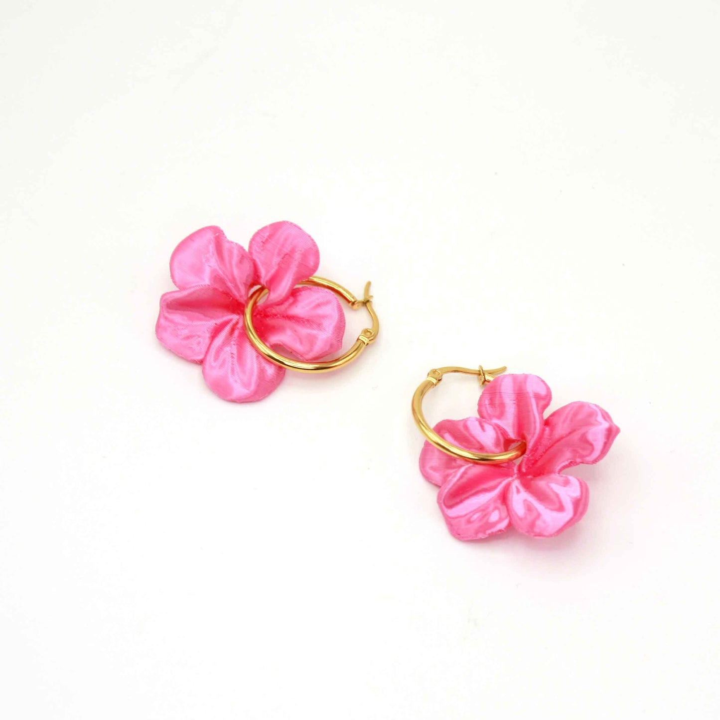 Pendientes Carmen color Pink, de aro, muy cómodos.