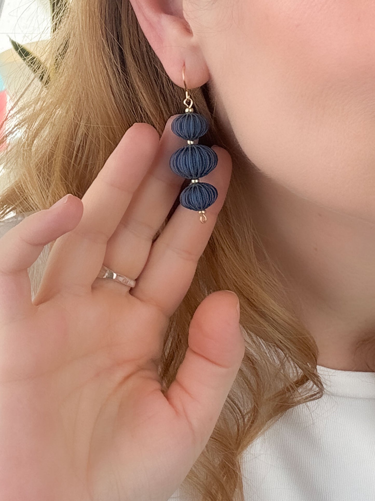 Pendientes Camaro Azul Noche