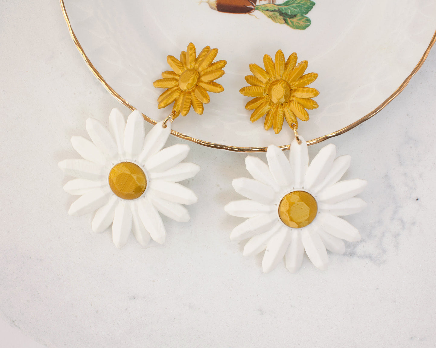 Pendientes Marguerite Blancos