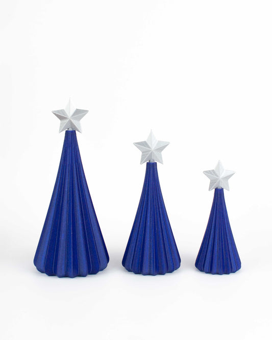 Árboles de Navidad color Azul Zafiro