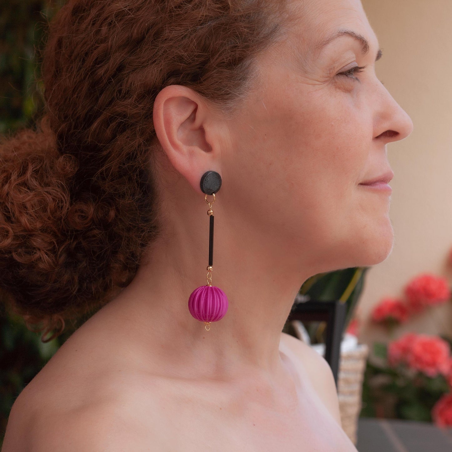 Cassid Cyclamen Color Earrings