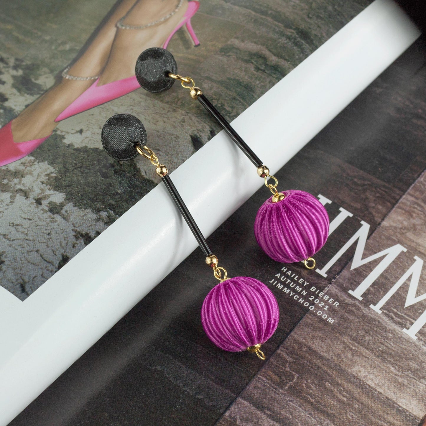 Cassid Cyclamen Color Earrings