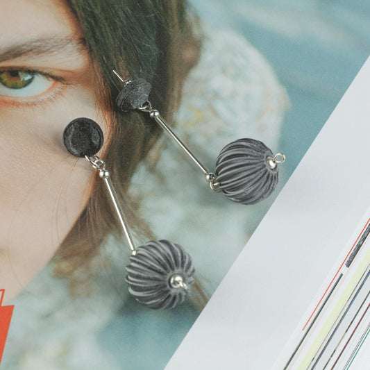 Cassid Graphite Color Earrings