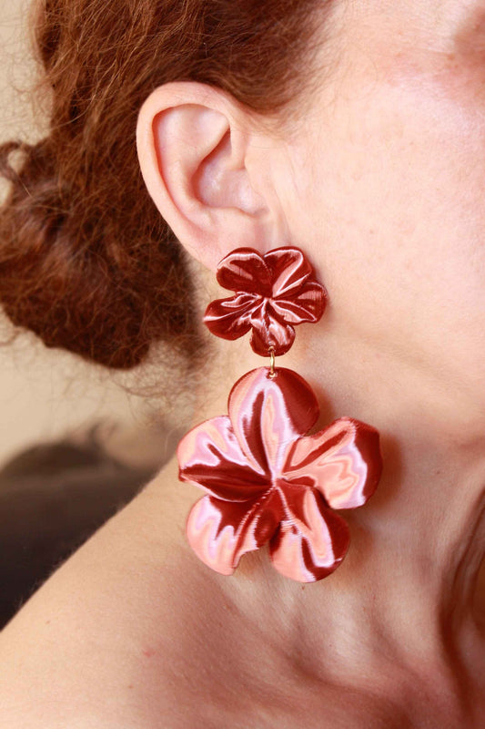 Pendientes Gran Hibis Color Cooper.