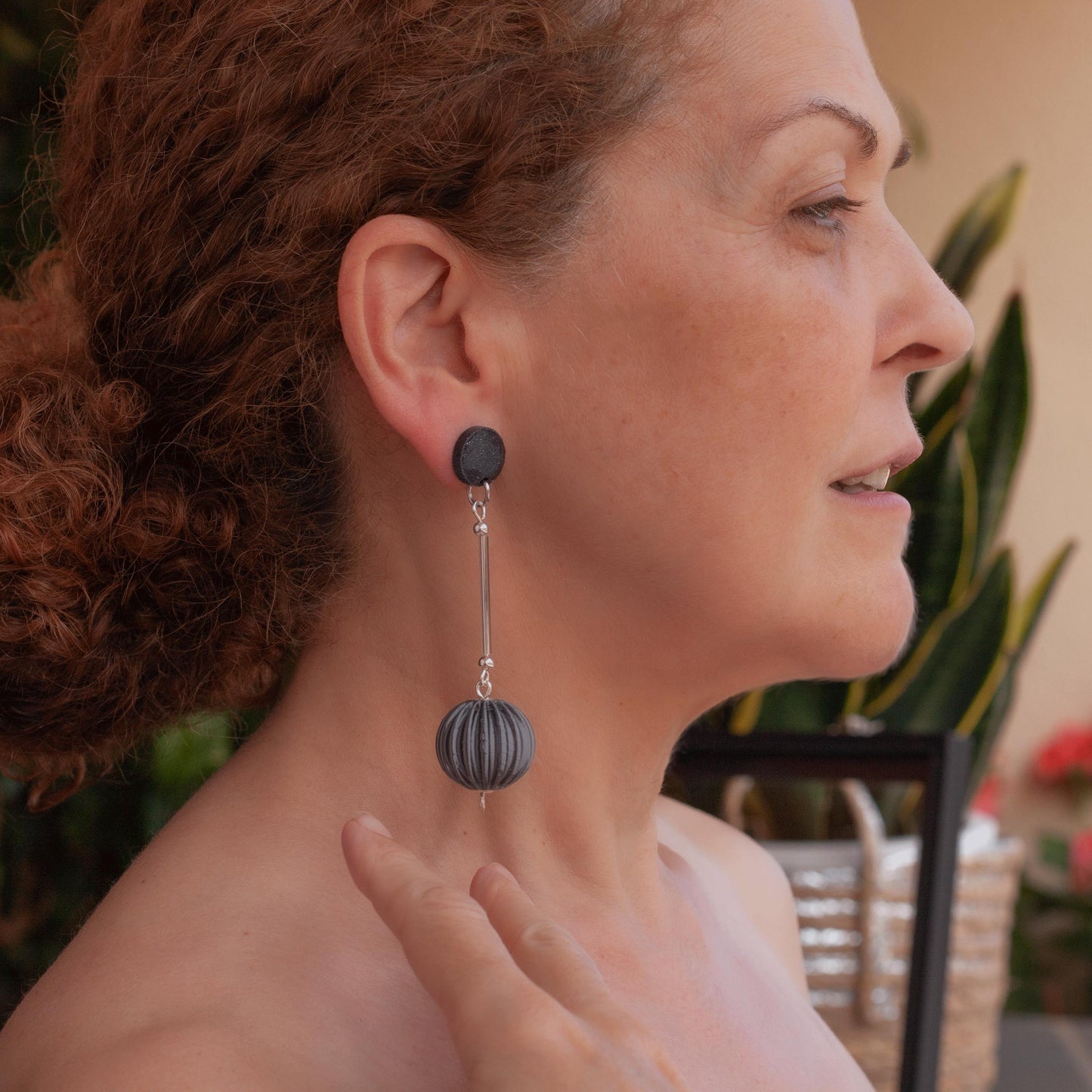Cassid Graphite Color Earrings