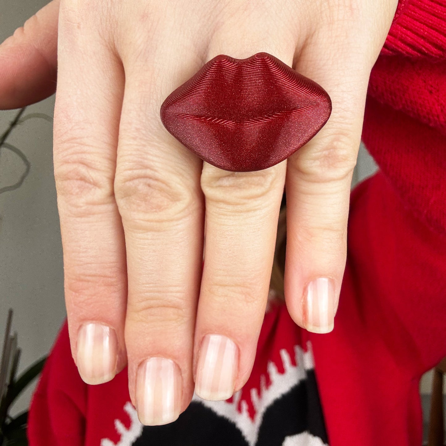 Benditos labios granate