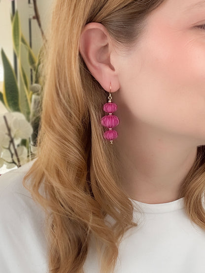 Pendientes Camaro Fucsia