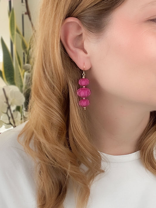 Pendientes Camaro Fucsia