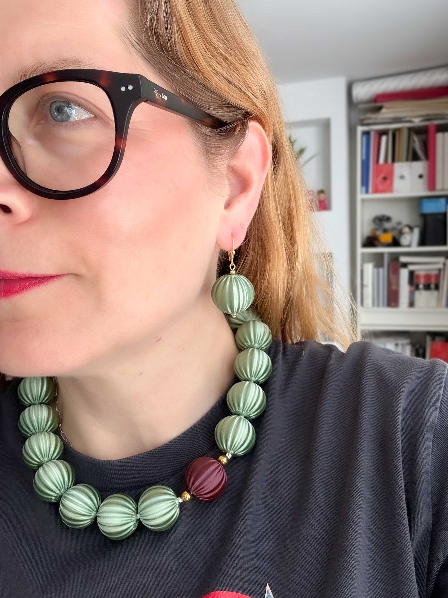 Pendientes Luma Verde Salvia