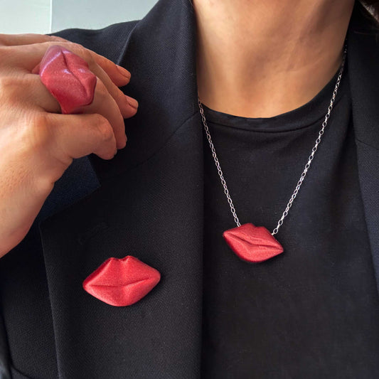 Custom-made 3D printed Cooper Hibis flower ring, available in various colors.