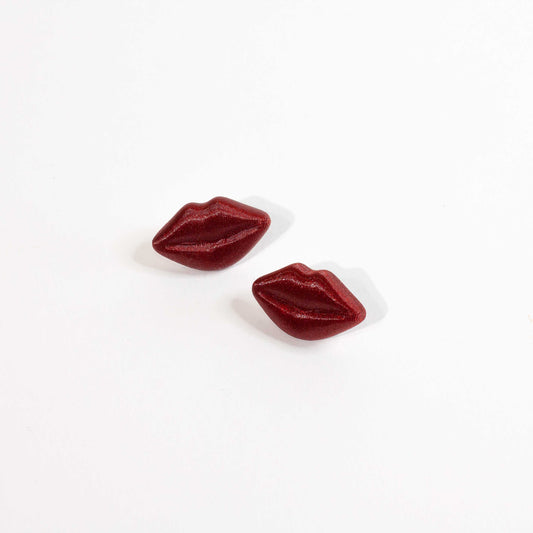 Pendientes KISSES Rojo Oscuro
