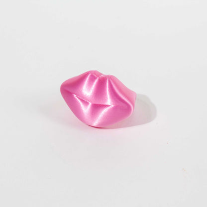 Custom-made 3D printed Cooper Hibis flower ring, available in various colors.