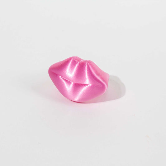Custom-made 3D printed Cooper Hibis flower ring, available in various colors.