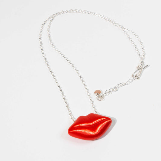 Colgante Bésame Rojo Coral