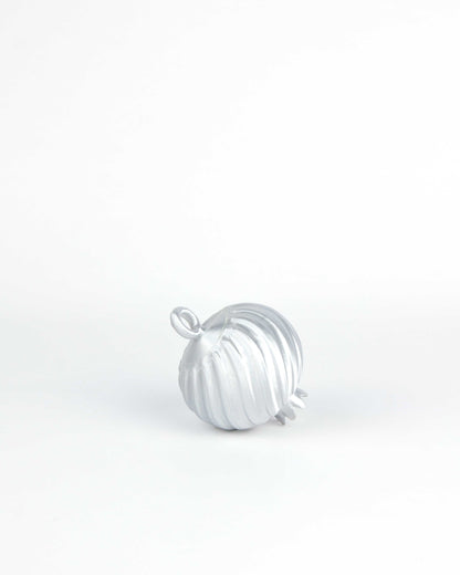 3 Granadas Plateadas de Navidad