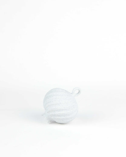 3 Granadas Blanco Mármol de Navidad