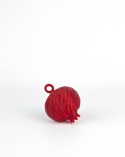 3 Granadas Rojo Rubí de Navidad