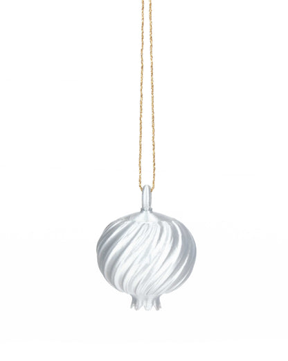 3 Granadas Plateadas de Navidad