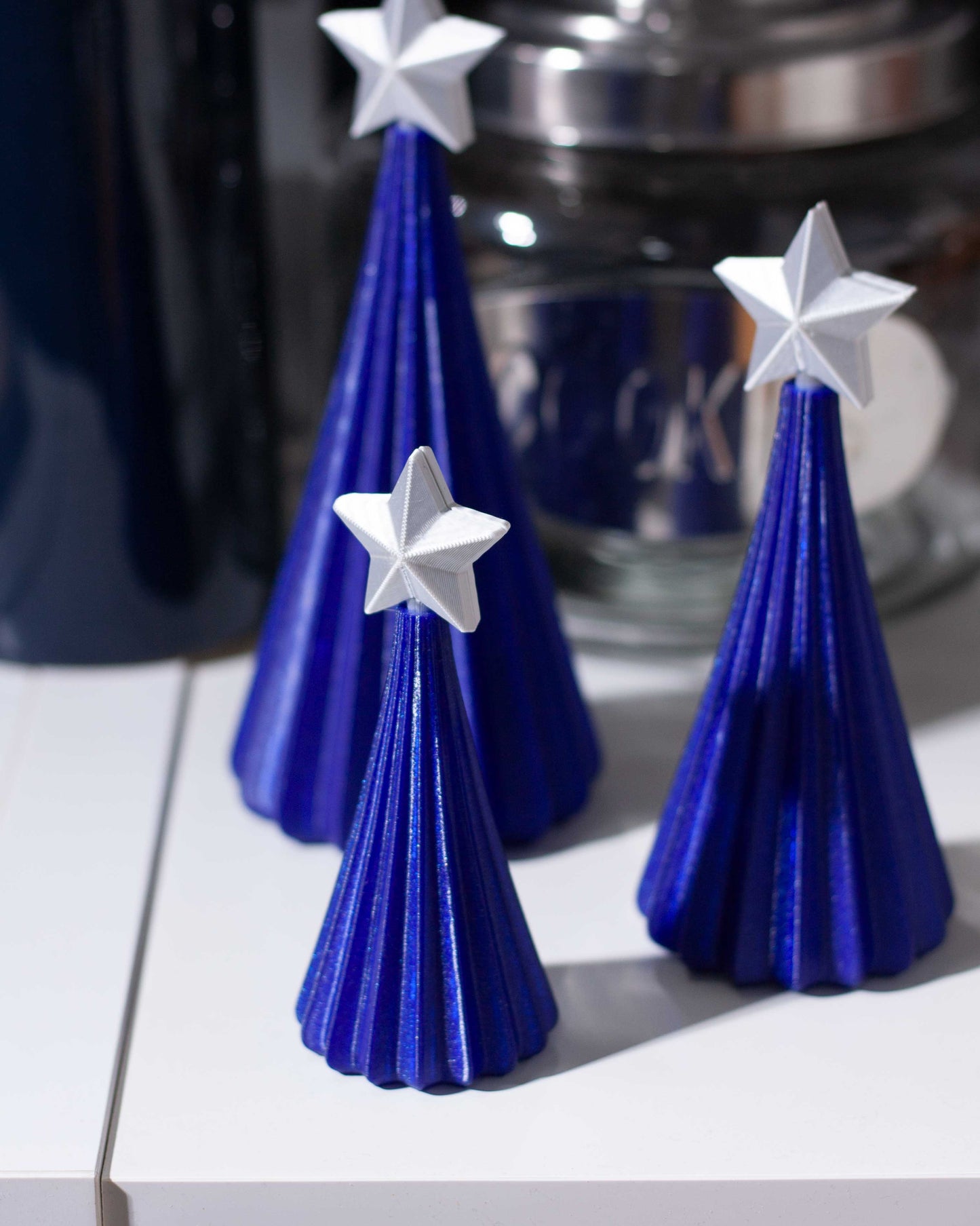 Árboles de Navidad color Azul Zafiro