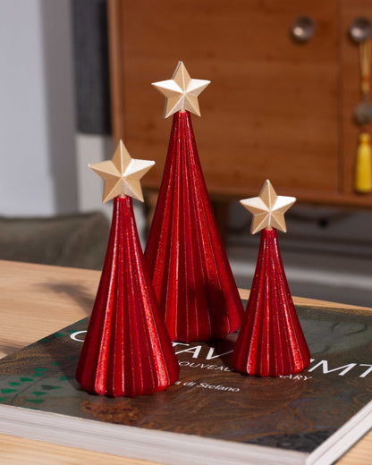 Árboles de Navidad color Rojo Rubí