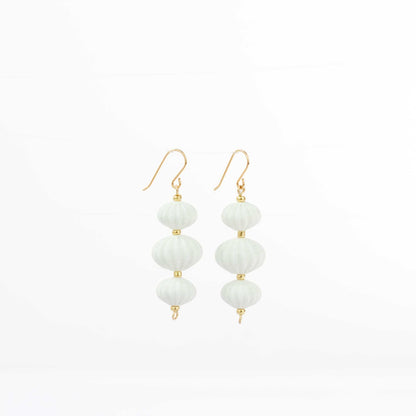 Pendientes Camaro Blanco Mármol