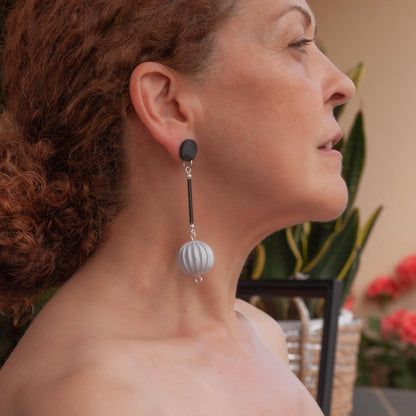 Cassid Color Silver Earrings