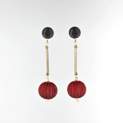 Pendientes Cassid Color Rojo Burdeos
